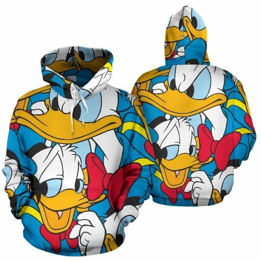 Donald Duck Movies Disney 3 Over Print 3d Hoodie Zip Hoodie Moonbestprint