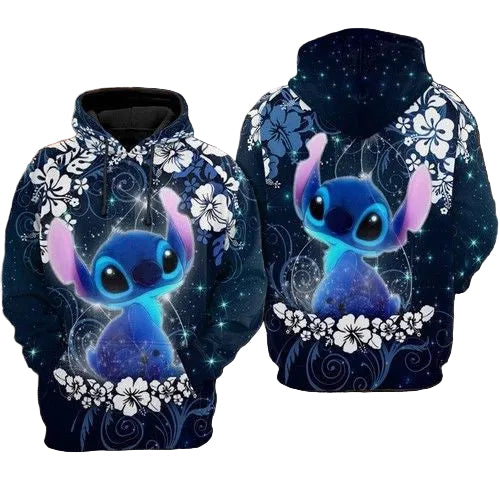 Lilo And Stitch Cute Lover Iv 3d Hoodie Zip Hoodie Moonbestprint