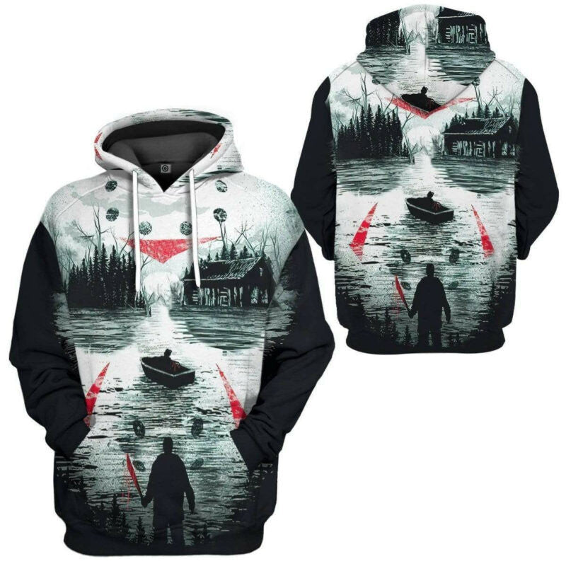 Halloween Hoodie Jason Voorhees Hoodie Camp Crystal Lake 3d Hoodie Zip Hoodie Moonbestprint