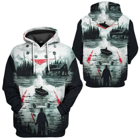 Halloween Hoodie Jason Voorhees Hoodie Camp Crystal Lake 3d Hoodie Zip Hoodie Moonbestprint