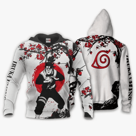 Umino Iruka Anime Manga Naruto For Men And Women 3d Hoodie Zip Hoodie Moonbestprint