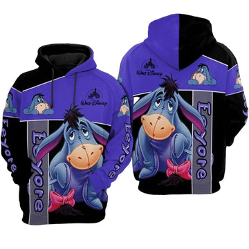 Eeyore Cartoon Winnie The Pooh Walt Disney 1 Over Print 3d Hoodie Zip Hoodie Moonbestprint
