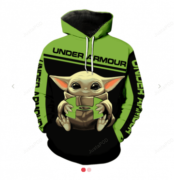 Baby Yoda Hug Under Armour 3d All Over Print Hoodie, Zip-up Hoodie Moonbestprint