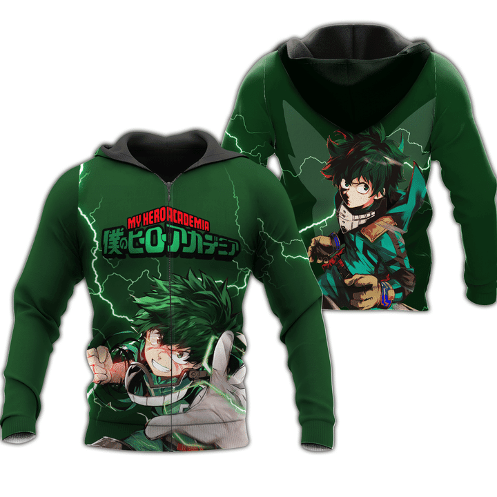 Izuku Midoriya Deku My Hero Academia Anime Manga For Men And Women 3d Hoodie Zip Hoodie Moonbestprint