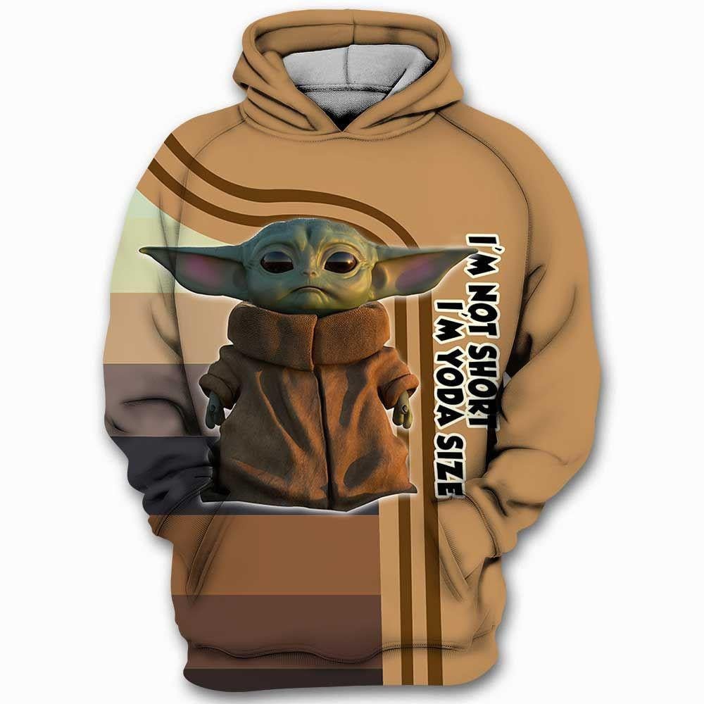 Im Not Short Im Yoda Size Yoda Star Wars Aop Hoodie Moonbestprint