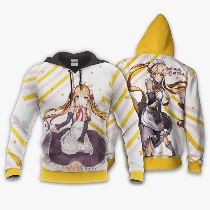 Myucel Foaran Light Novel Outbreak Company Moeru Shinryakusha For Men And Women 3d Hoodie Zip Hoodie Moonbestprint