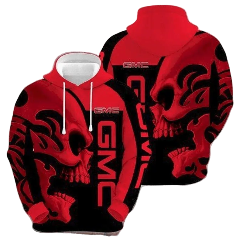 Gmc Big Skull All Over Printing 3d Hoodie Moonbestprint