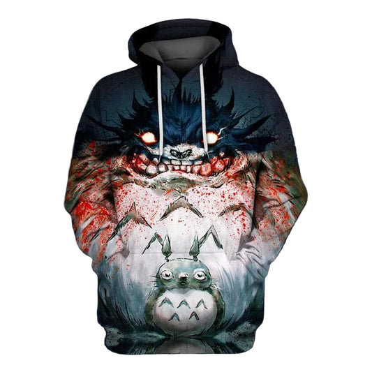 Funny Totoro Friends Studio Ghibli Over Print 3d Hoodie Zip Hoodie Moonbestprint