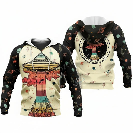 Wozoro Ufos I Only Do Butt Stuff 3d Hoodie Zip Hoodie Moonbestprint