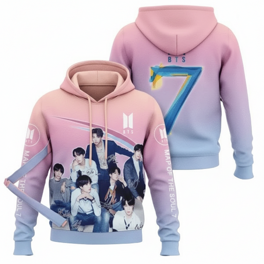 Bts Bangtan Boys 7th Anniversary 2013 2020 Map Of The Soul Signature 3d Hoodie All Over Printed Hoodie Moonbestprint