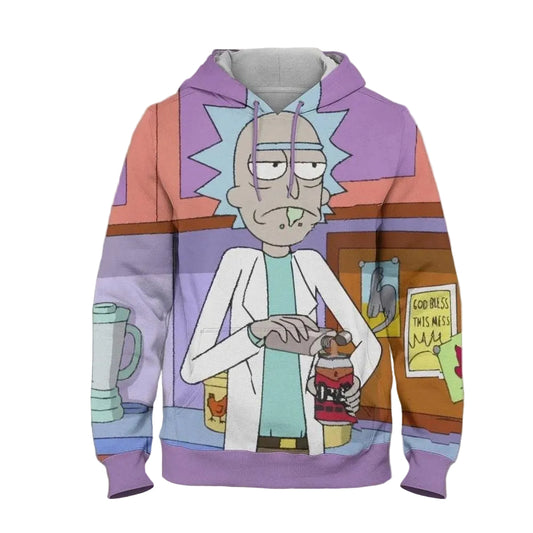 Cartoon Rick And Morty God Bless This Mess Gift For Men And Women Over Print 3d Hoodie Zip Hoodie 929 Moonbestprint