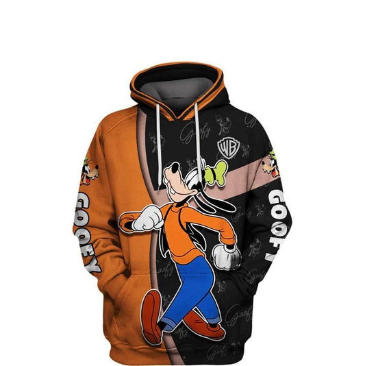 Goofy Disney Cartoon, Funny Goofy Dog All Over Print Hoodie Moonbestprint