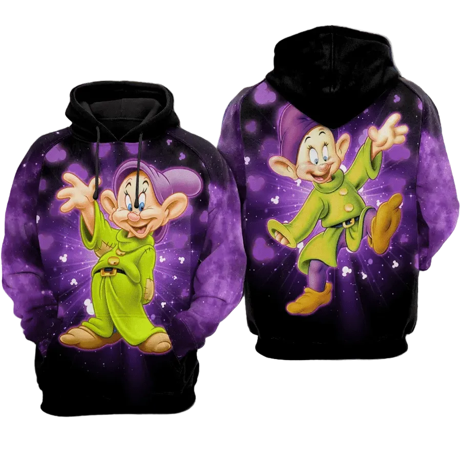 Dopey Bling Mickey Mouse Disney Cartoon 507 Fan Gift Stylist Unisex Cartoon Graphic Outfits Aop Hoodie Moonbestprint