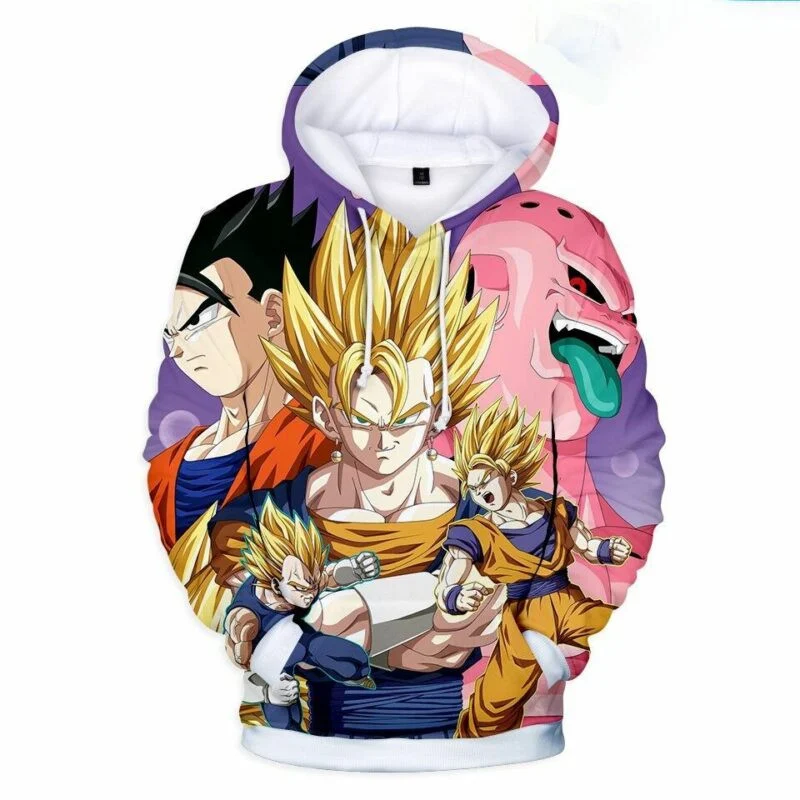 Goku Cartoon Dragon Ball Anime Manga 5 Over Print 3d Hoodie Zip Hoodie Moonbestprint
