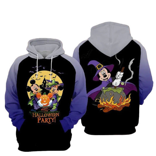 Mickey Mouse Disney, Witch Mickey Halloween Party Aop Hoodie Moonbestprint