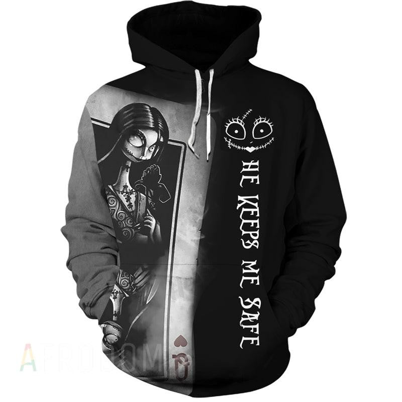 Jack Skellington And Sally Couple Hoodie 2, Gift For Fan 3d All Over Print Shirt Hoodie Moonbestprint