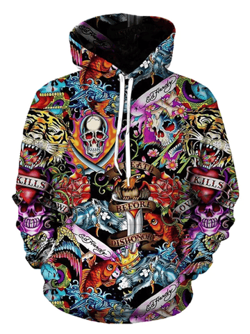 Men Manga Heros Chaos 3d Print Pullover Hoodie Sweatshirt Moonbestprint