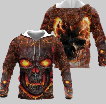 Lava Skull Full Over Printing 3d Hoodie 2 Moonbestprint