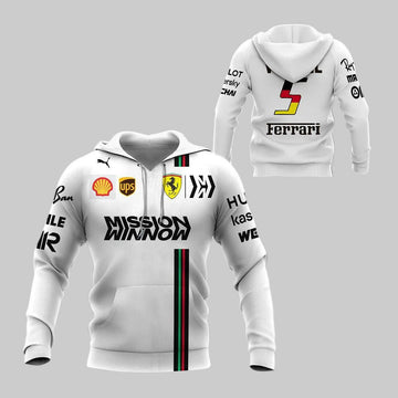 Sebastian Vettel Ferrari Racing Team All Over Print Hoodie, Zip Hoodie 407 Moonbestprint