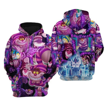Chesire Cat Alice In Wonderland Fan Gift, Chesire Cat It's Magic All Over Print Hoodie, Zip Hoodie Moonbestprint