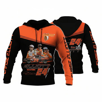 Chase Elliott Hooters 24 Nascar 3d Hoodie Moonbestprint
