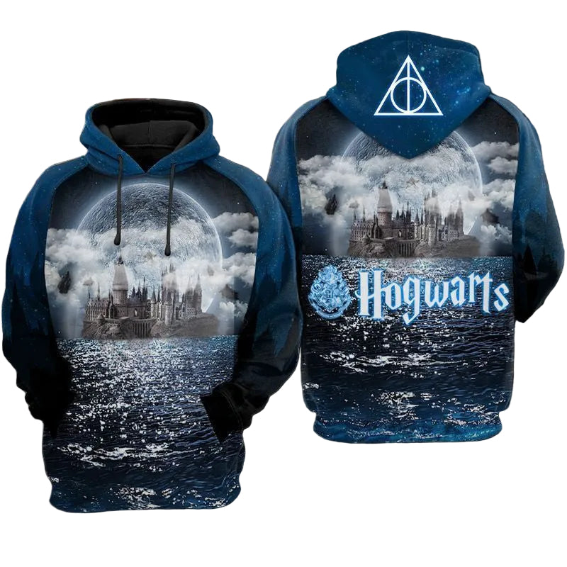 Harry Potter Hogwarts School Over Print 3d Hoodie Zip Hoodie Moonbestprint