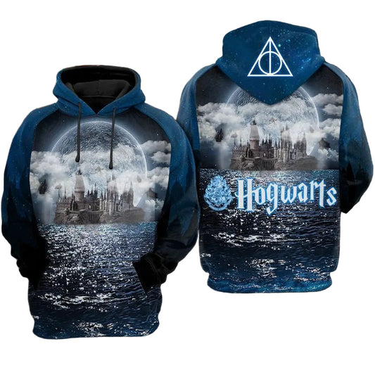 Harry Potter Hogwarts School Over Print 3d Hoodie Zip Hoodie Moonbestprint