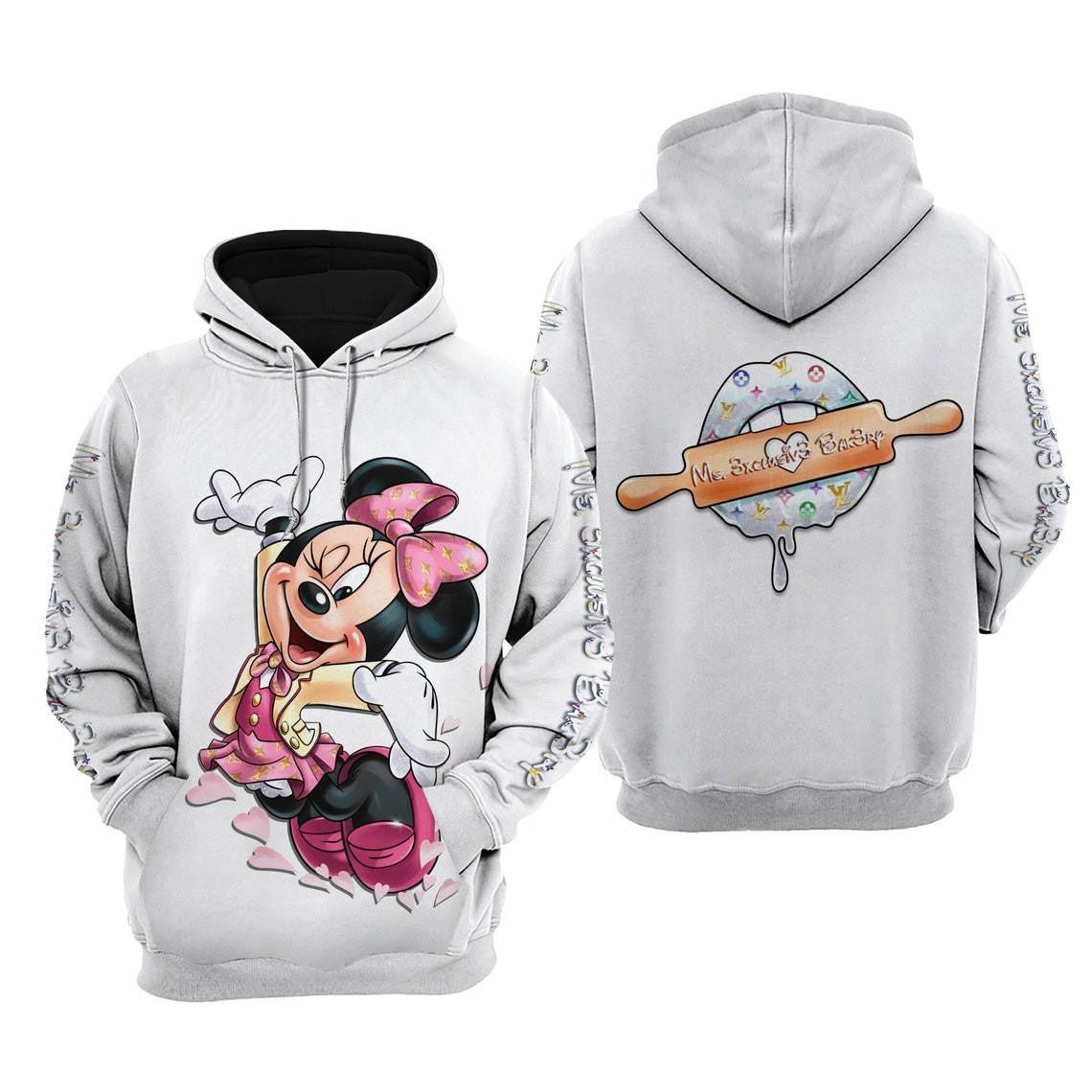 Minnie Mouse Ms. 3xclusiv3 Bak3ry Fan Gift Stylist Unisex Cartoon Graphic Outfits Aop Hoodie Moonbestprint