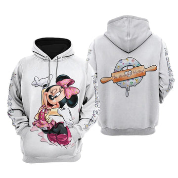 Minnie Mouse Ms. 3xclusiv3 Bak3ry Fan Gift Stylist Unisex Cartoon Graphic Outfits Aop Hoodie Moonbestprint