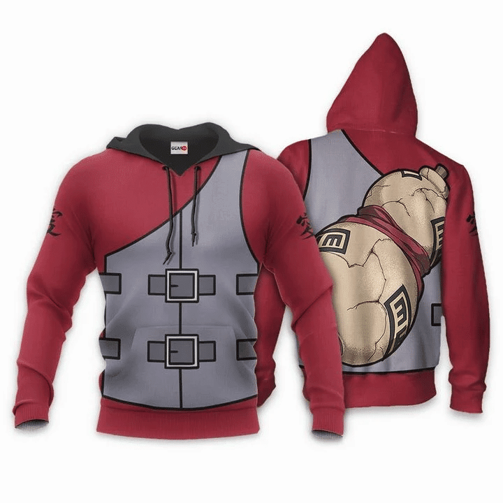 Gaara Naruto Anime Manga For Men And Women 3d Hoodie Zip Hoodie Moonbestprint