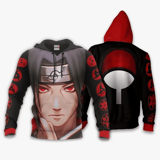 Uchiha Itachi Sharingan Eyes Anime Manga For Men And Women 3d Hoodie Zip Hoodie Moonbestprint