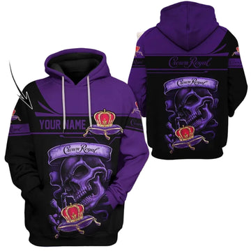 Custom Name Crown Royal Skull Personalized Trending Hoodie 538 Moonbestprint