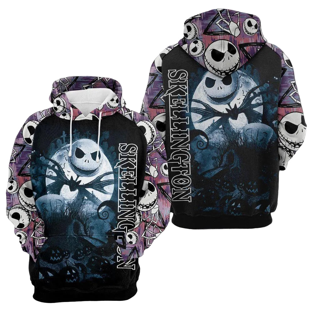 Jack Skellington Nightmare Before Christmas Pumpkin King Ver24 Aop Hoodie Moonbestprint