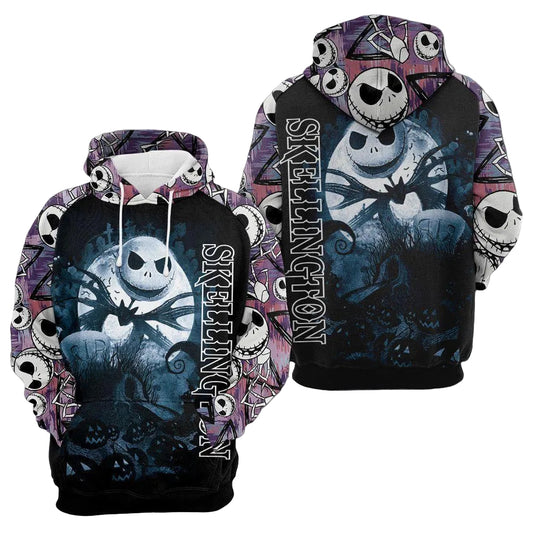Jack Skellington Nightmare Before Christmas Pumpkin King Ver24 Aop Hoodie Moonbestprint