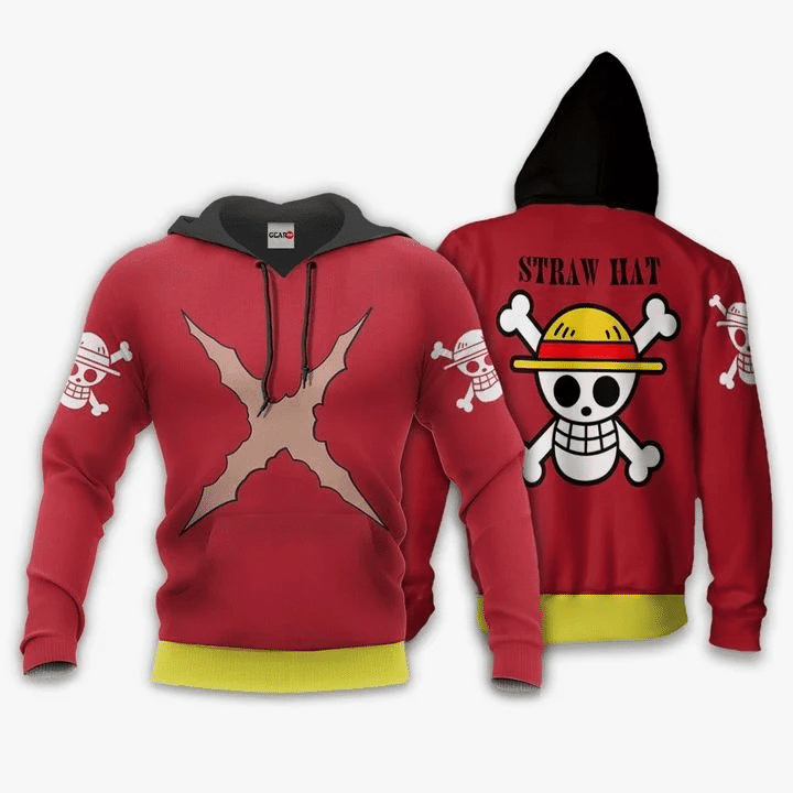 Monkey D Luffy Anime Manga One Piece Straw Hat For Men And Women 3d Hoodie Zip Hoodie Moonbestprint
