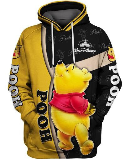Winnie The Pooh 3d Hoodie Zipper Hoodie Moonbestprint