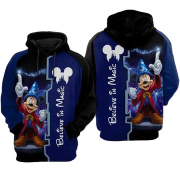 Mickey Mouse Believe In Magic Disney Cartoon 2k742 Lover Gift ,mickey Disney All Over Print 3d Hoodie4 Moonbestprint