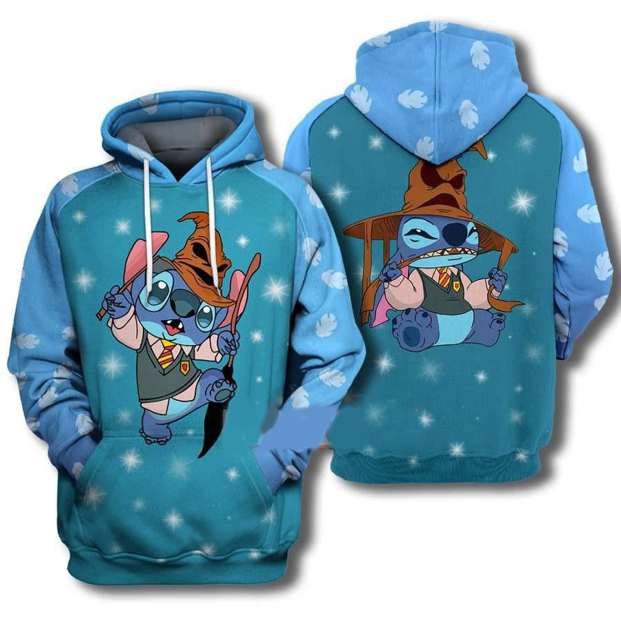 Stitch Disney Fan Gift, Adorable Harry Stitch All Over Print Hoodie Moonbestprint