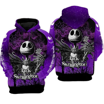 Jack Skellington Over Print 3d Hoodie Zip Hoodie 225 Moonbestprint