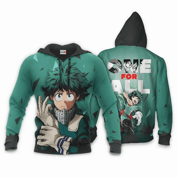 Izuku Midoriya Anime Manga My Hero Academia One For All For Men And Women 3d Hoodie Zip Hoodie Moonbestprint