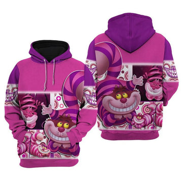 Cute Chesire Cat, Cheshire Cat Alice In Wonderland Fan Gift All Over Print Hoodie, Zip Hoodie Moonbestprint