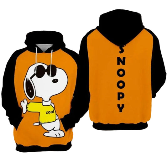 Snoopy Cool Cartoon Peanuts 8 Over Print 3d Hoodie Zip Hoodie Moonbestprint