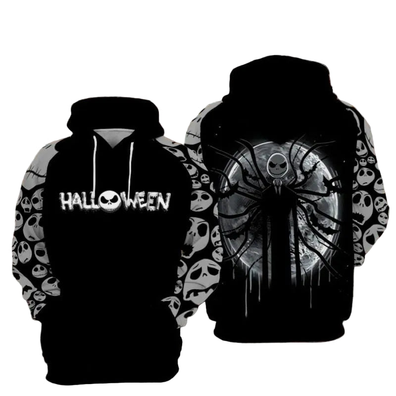 Jack Skellington Halloween Over Print 3d Hoodie Zip Hoodie Moonbestprint
