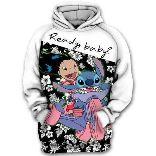 Ready Baby Lilo And Stitch Over Print 3d Hoodie Zip Hoodie Moonbestprint