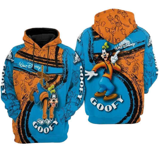 Goofy Disney Pattern Over Print 3d Hoodie Zip Hoodie Moonbestprint