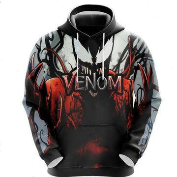 Marvel Hoodie Venom Hoodie Red Venom 3d Hoodie Zip Hoodie Moonbestprint