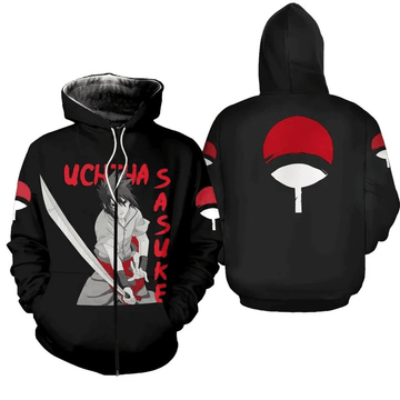 Sasuke Symbol Naruto Anime Manga For Men And Women 3d Hoodie Zip Hoodie Moonbestprint