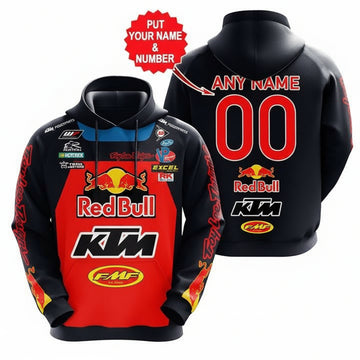 Red Bull Custom Name And Number 3d All Over Print Shirt Hoodie Moonbestprint