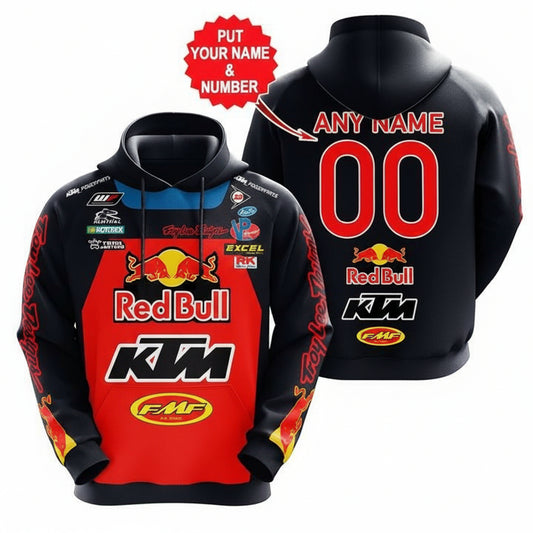 Red Bull Custom Name And Number 3d All Over Print Shirt Hoodie Moonbestprint