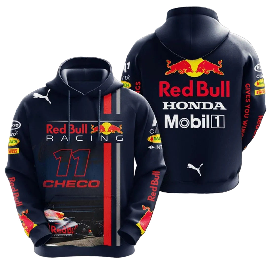 Checo 11 Sergio Perez Red Bull Formula 1 All Over Print Hoodie Moonbestprint